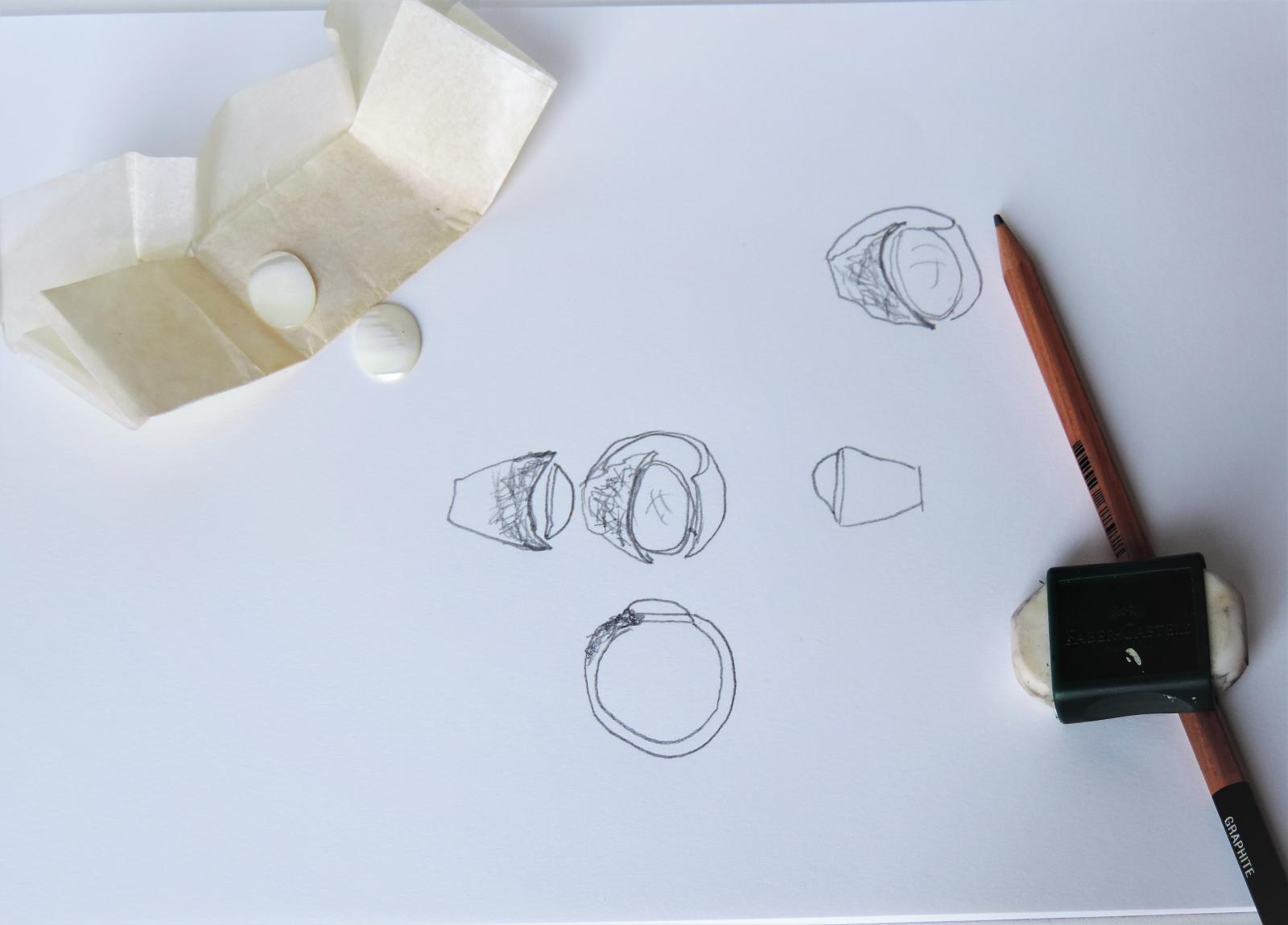 Etapas: joias, do desenho, à peça